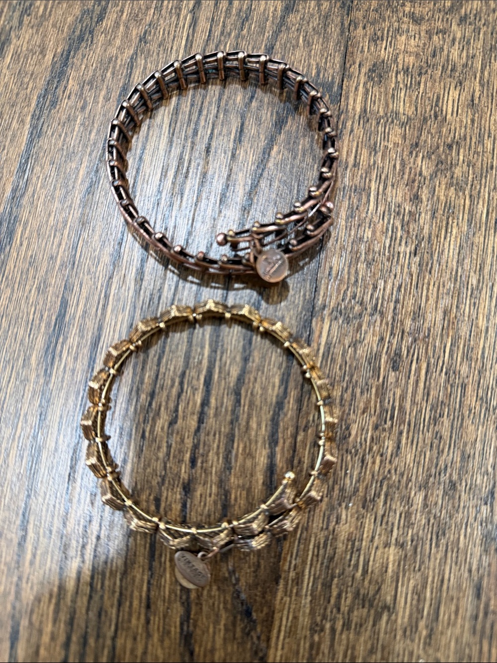 Set of 2 Alex and ani  Bangles - Copper and Gold